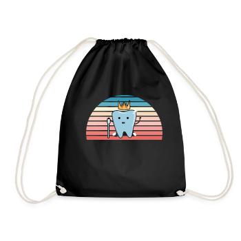 Hygienist Retro Sunset Dental Assistant - Turnbeutel - Schwarz - Vorne
