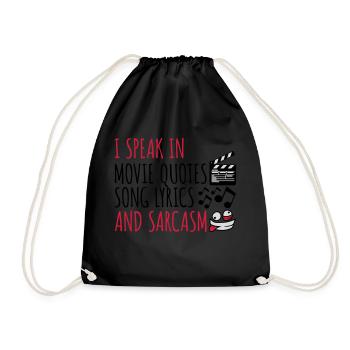 speak lyrics and sarcasm - Turnbeutel - Schwarz - Vorne