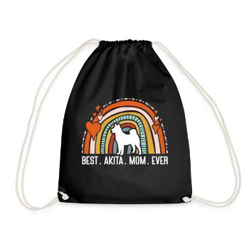 Akita Inu américain - Sac de sport léger - noir - Devant