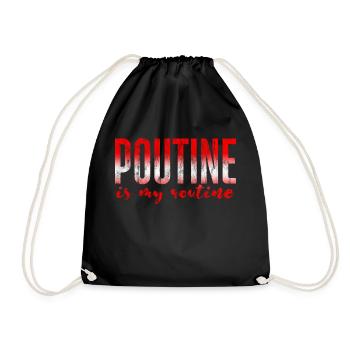 La poutine est ma routine 4 - Sac de sport léger - noir - Devant