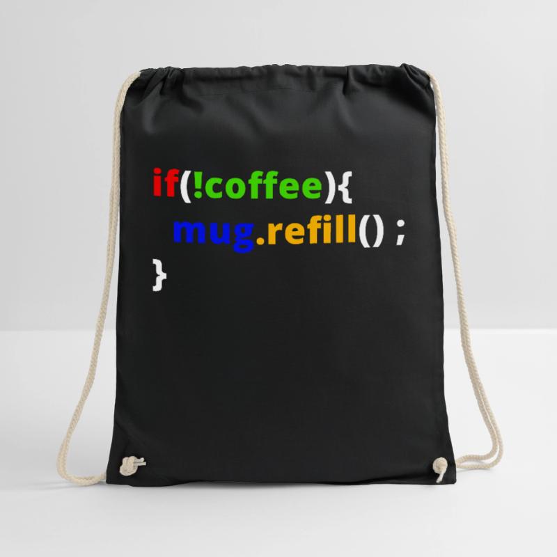 Programmer Admin IT Code Kaffee EDV Informatik Drawstring Bag
