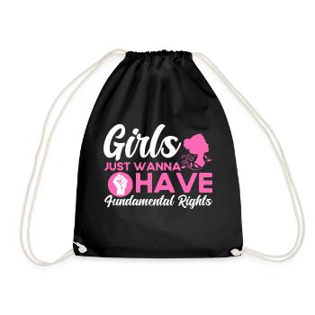 Feminismus Rechte der Frauen Feministisch Geschenk - Turnbeutel - Schwarz - Vorne