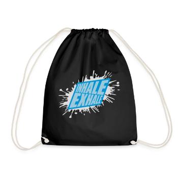 inhale exhale yoga Zitat - Turnbeutel - Schwarz - Vorne