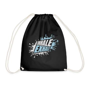 Inspirez expirez Yoga citation - Sac de sport léger - noir - Devant