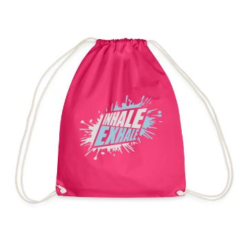 Inspirez expirez Yoga citation - Sac de sport léger - fuchsia - Devant