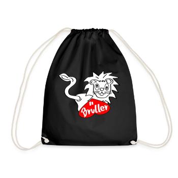Brülllöwe - Turnbeutel - Schwarz - Vorne