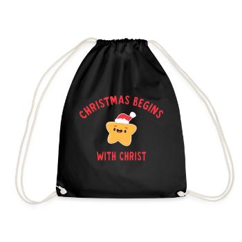 Christmas Begins With Christ - Sac de sport léger - noir - Devant