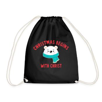 Christmas Begins With Christ - Sac de sport léger - noir - Devant