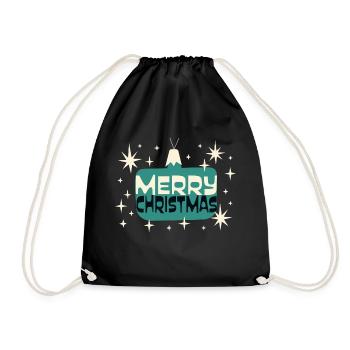 merry Christmas 21 - Turnbeutel - Schwarz - Vorne