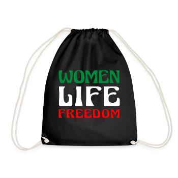 Liberté de vie des femmes - Femmes iraniennes mignonnes - Sac de sport léger - noir - Devant