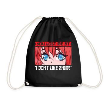 Anime Merch Otaku Geschenk - Turnbeutel - Schwarz - Vorne