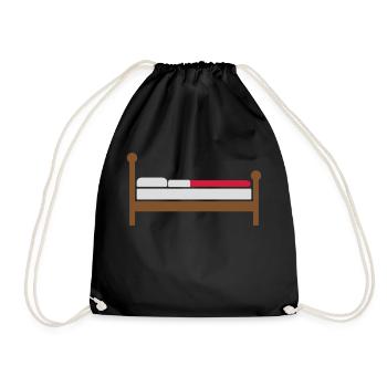 Cozy Bed Clipart Logo - Sac de sport léger - noir - Devant