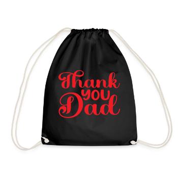 Thank you Dad - Turnbeutel - Schwarz - Vorne