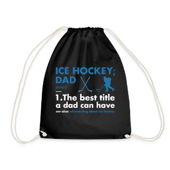Sport Dad Definition Ice Hockey - Turnbeutel - Schwarz - Vorne