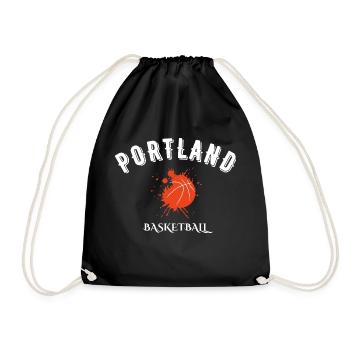 Portland basketball - Drawstring Bag - black - Front