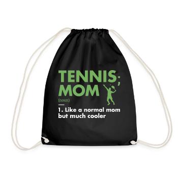 Sport Mom Definition Tennis - Turnbeutel - Schwarz - Vorne