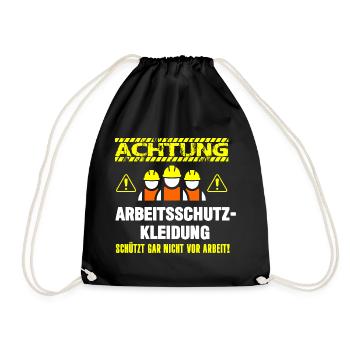 Arbeitsschutzkleidung - Turnbeutel - Schwarz - Vorne