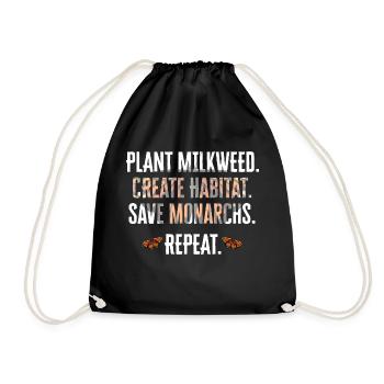 Monarch butterfly American monarch butterfly - Drawstring Bag - black - Front