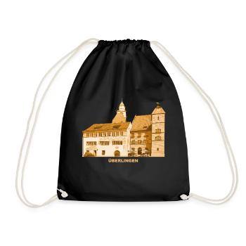 Überlingen Town Hall Münster Bodesee Baden-Württembe - Drawstring Bag - black - Front