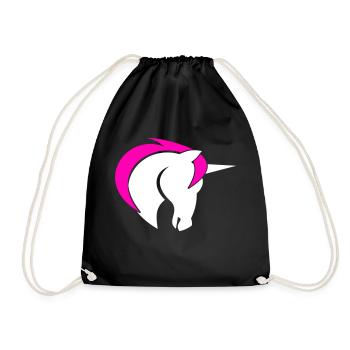 Licorne bicolore - Sac de sport léger - noir - Devant