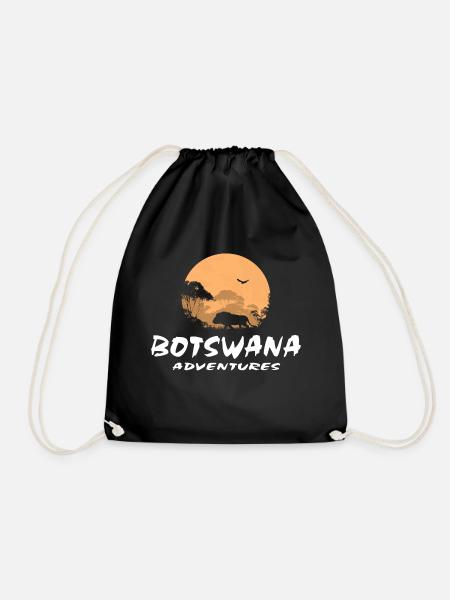 Botswana - Löwe - Turnbeutel - Schwarz