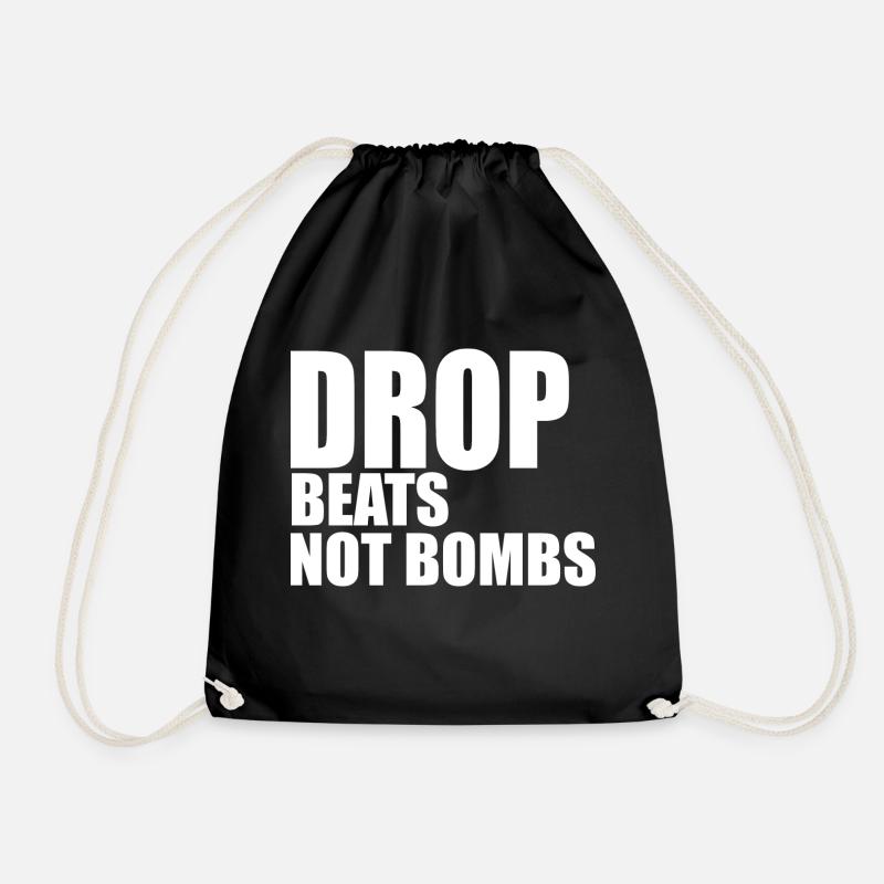 Drop-Beats, keine Bomben - Turnbeutel - Schwarz