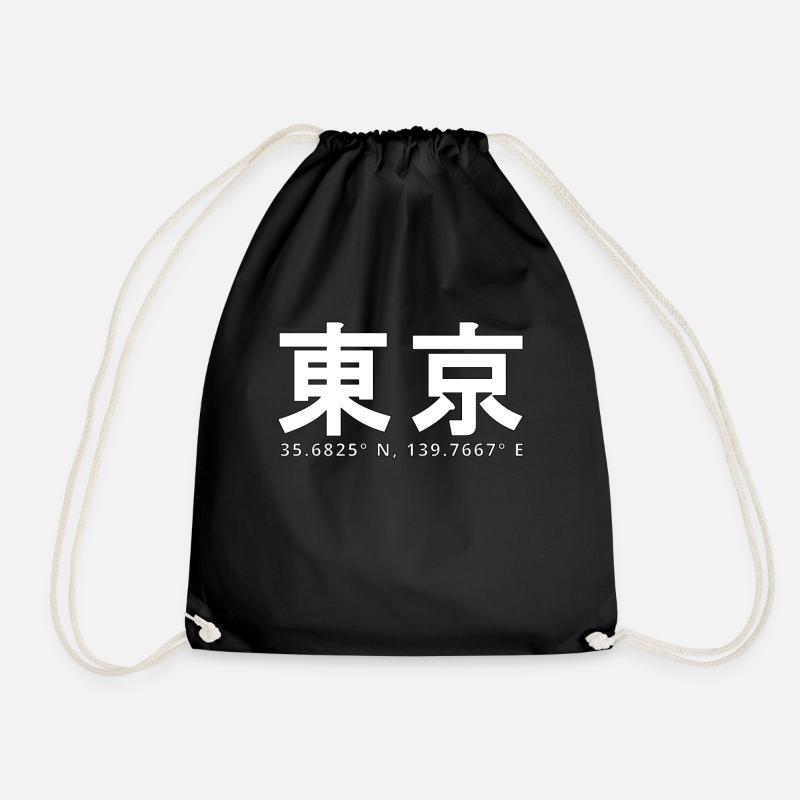 Tokyo - Drawstring Bag - black