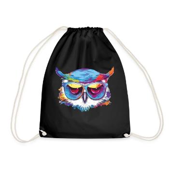 Chou la chouette - Sac de sport léger - noir - Devant