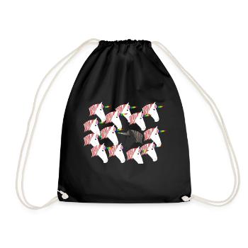 Unicorn herd - Drawstring Bag - black - Front