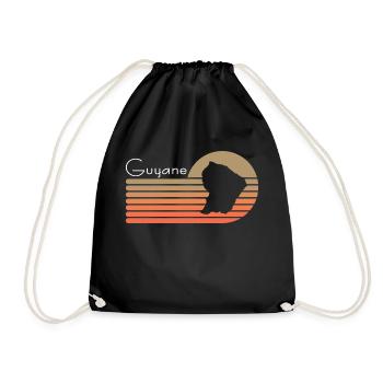 Belle idee cadeau pour Guyanais carte de la Guyane - Sac de sport léger - noir - Devant