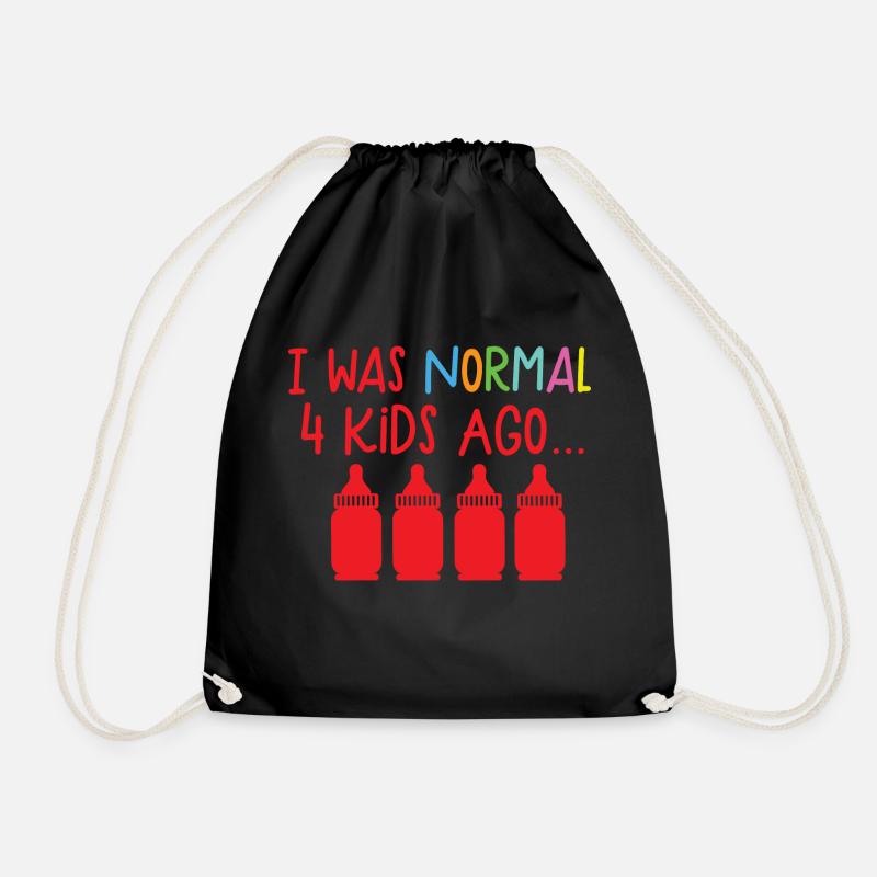 I was normal 4 Kids ago - Turnbeutel - Schwarz