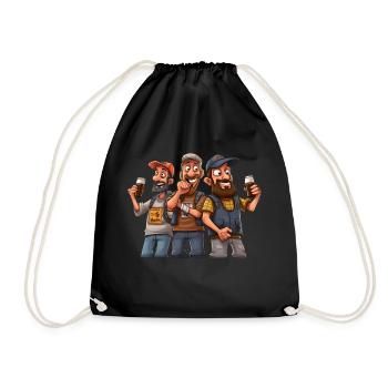 Brew Crew: Unleashing the Beer Gang's Spirit - Drawstring Bag - black - Front