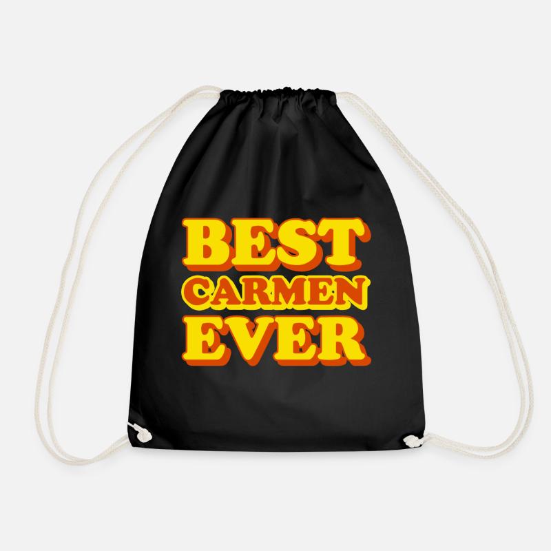 Carmen Vorname Lustiges Geschenk - Turnbeutel - Schwarz