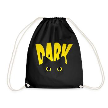 chat noir - Sac de sport léger - noir - Devant