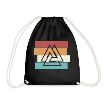 Valknut Viking Symbole Teutonique Rétro - Sac de sport léger - noir - Devant