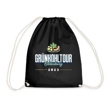Grünkohltour Oldenburg 2023 - Turnbeutel - Schwarz - Vorne