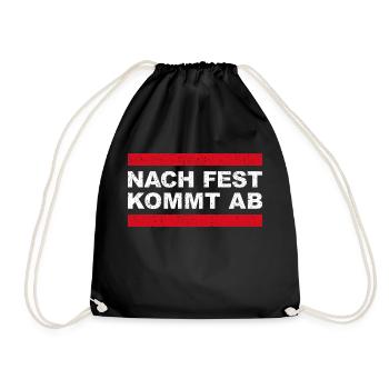 Nach Fest kommt ab! Lustiges Autoliebhaber Design - Turnbeutel - Schwarz - Vorne