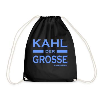 Kahl der Grosse - Haare-Glatze-lustige Sprüche V2 - Turnbeutel - Schwarz - Vorne