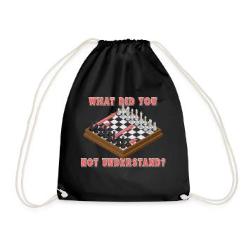 Qu’est-ce que vous n’avez pas compris ? Coups d’échecs - Sac de sport léger - noir - Devant