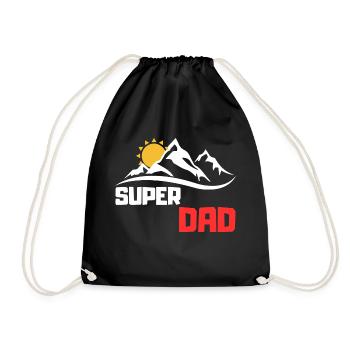 Super Papa - Turnbeutel - Schwarz - Vorne