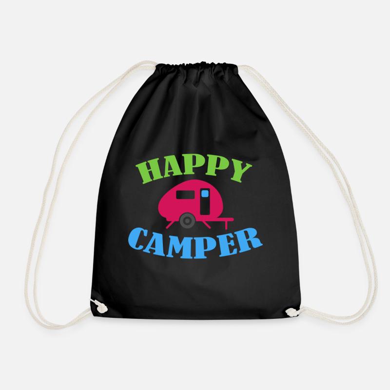 Camping - Drawstring Bag - black
