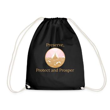 Preserve, Protect, Prosper - Drawstring Bag - black - Front