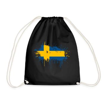 Sweden Sweden Scandinavia Nordic countries Viking Europe - Drawstring Bag - black - Front