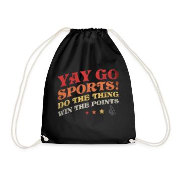 Nicht-Sport-Fan Go Sports Yay Sports - Turnbeutel - Schwarz - Vorne