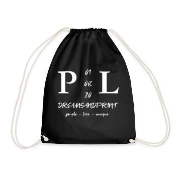 dreamsandprint / be simple - be free - be unique - Turnbeutel - Schwarz - Vorne