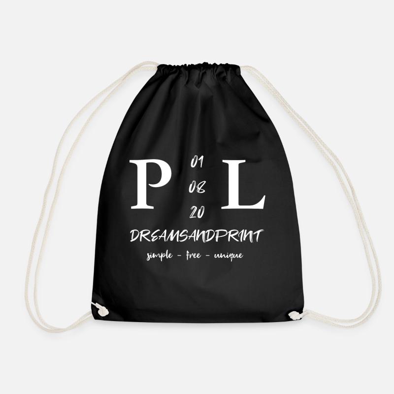 dreamsandprint / be simple - be free - be unique - Turnbeutel - Schwarz