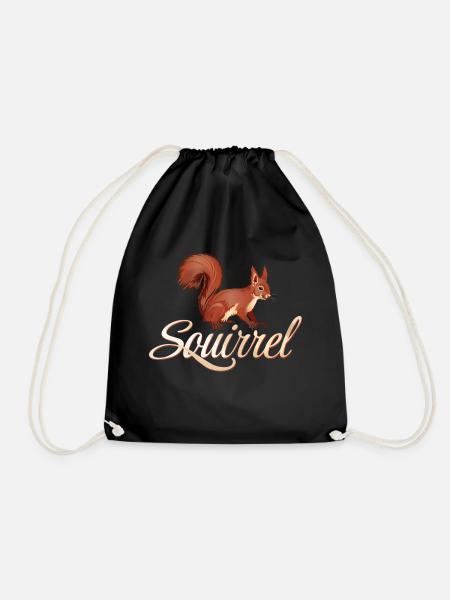 Squirrel of the Red Forest - Turnbeutel - Schwarz