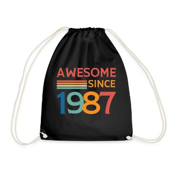 Awesome since 1987 - Sac de sport léger - noir - Devant