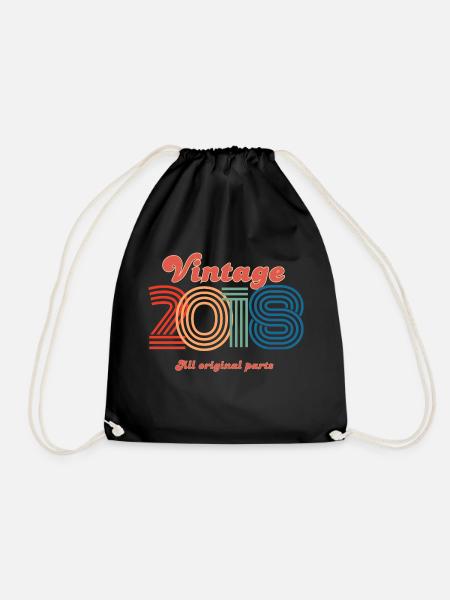 Jahrgang 2018 alle Originalteile - Turnbeutel - Schwarz