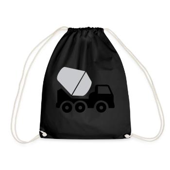 Véhicule excavatrice de travaux de construction - Sac de sport léger - noir - Devant